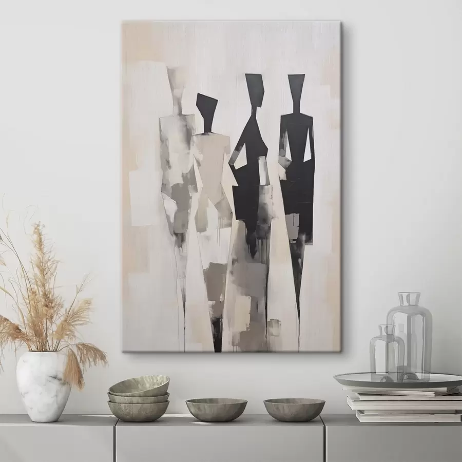 Wandbilder Abstrakte Silhouetten von Menschen s45758