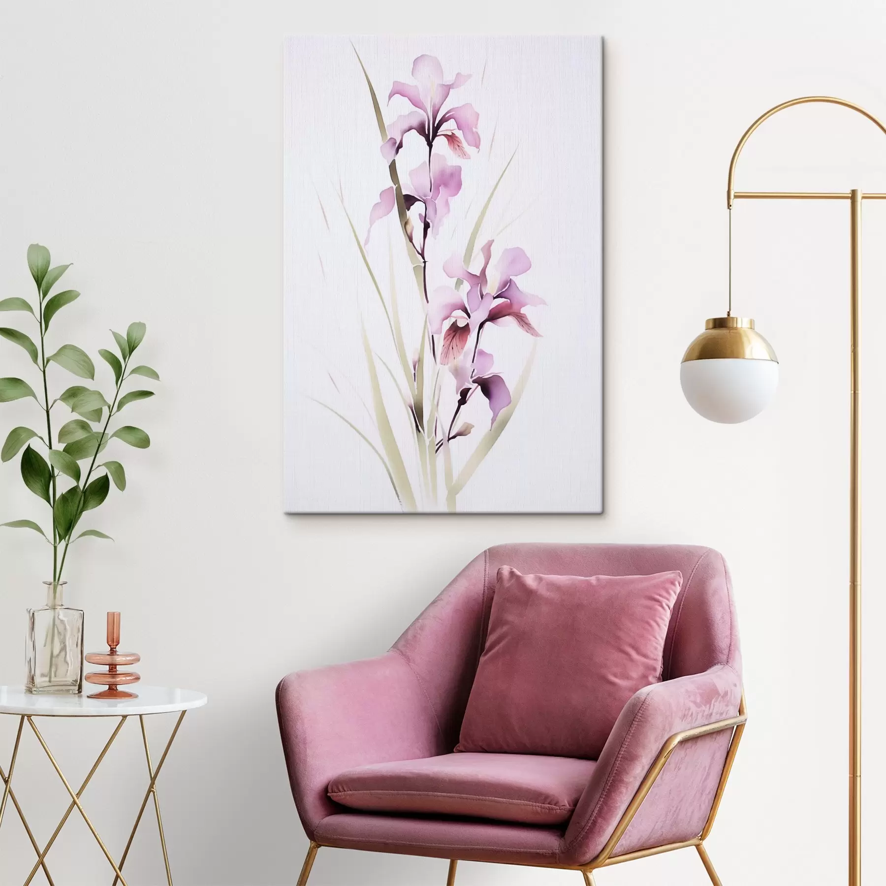 Wandbilder Blumen Nachahmung von Aquarell s45763