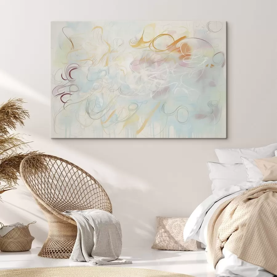 Wandbilder Abstraktion mit Kritzeleien s45772