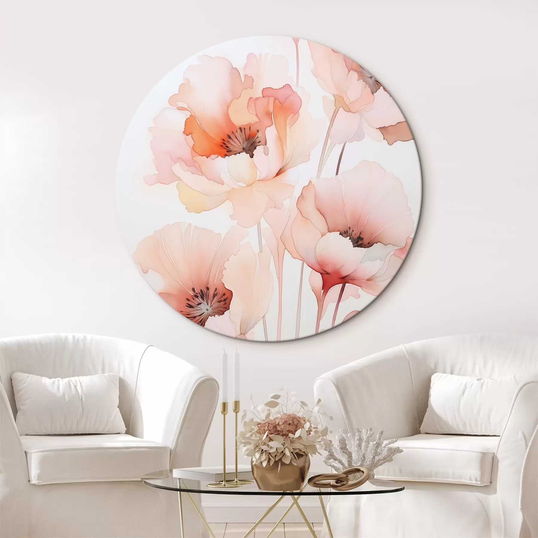 Wandbilder Mohnblumen-Imitation Aquarell r45760
