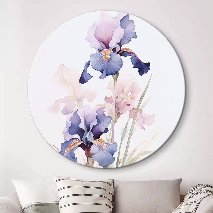 Wandbilder Schwertlilien Nachahmung von Aquarell r45762