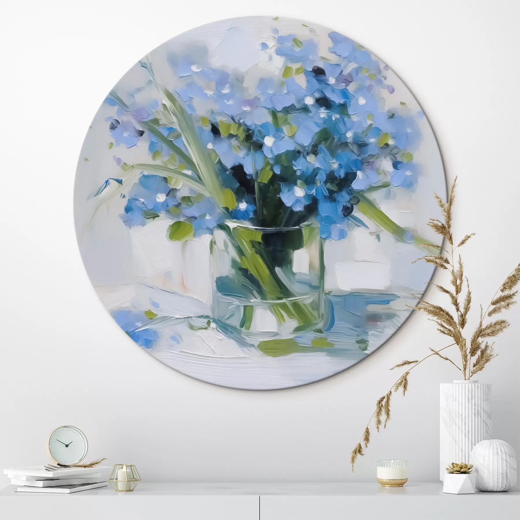Wandbilder Zarte Blumen in einer Glasvase r45773