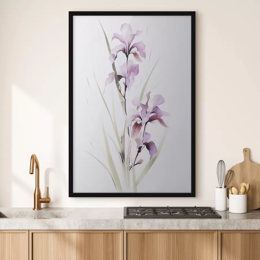 Fototapete Blumen Nachahmung von Aquarell f45763