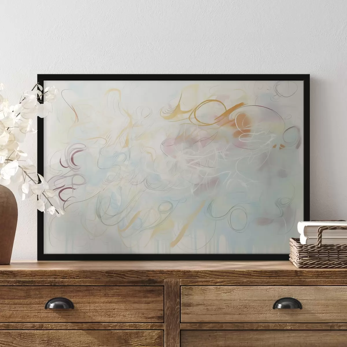 Poster Abstraktion mit Kritzeleien f45772