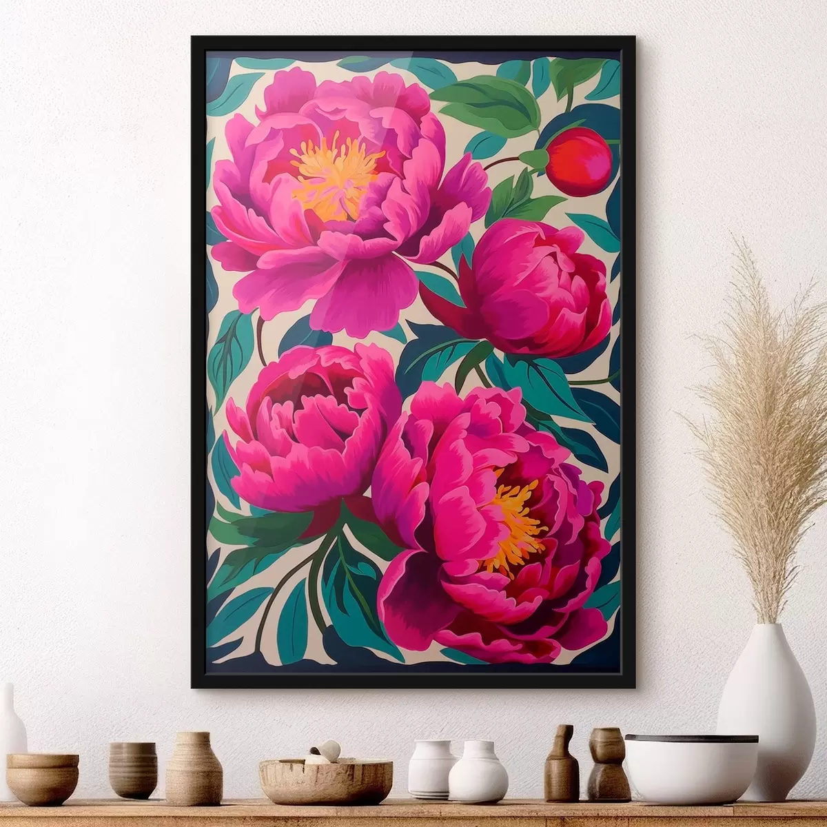 Poster Pfingstrosen aus der Nähe f45782