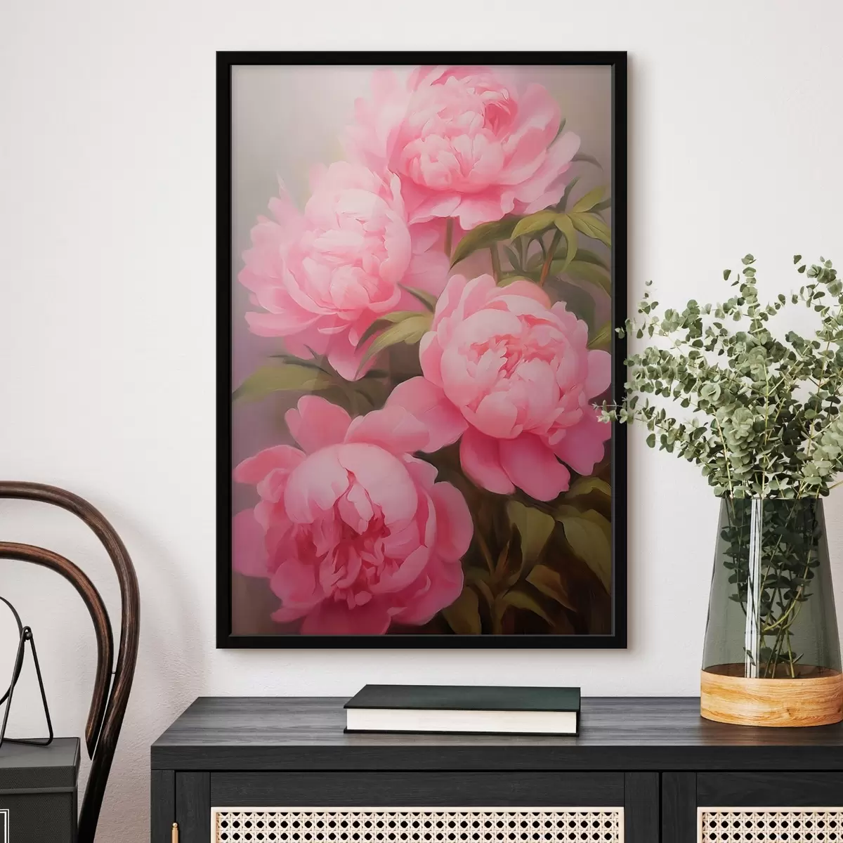Poster Rosa Pfingstrosen f45783