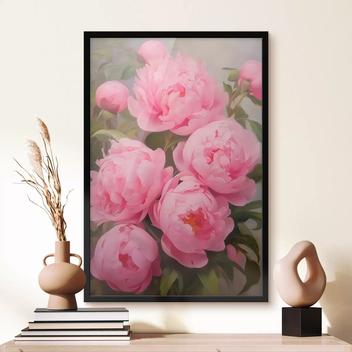 Poster Rosa Pfingstrosen f45784