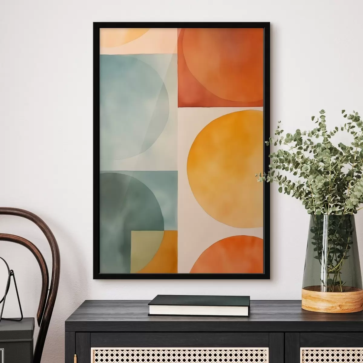 Poster Geometrische abstrakte Kreise f45792