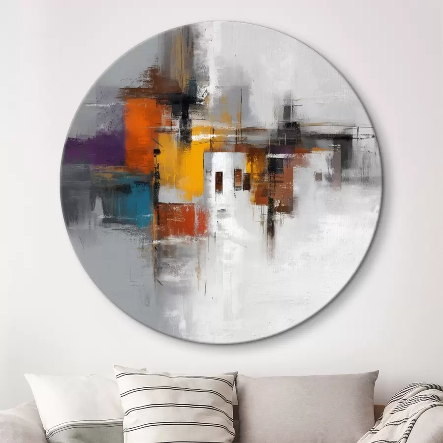 Wandbilder Bunte Abstraktion mit geometrischen Motiven r45239