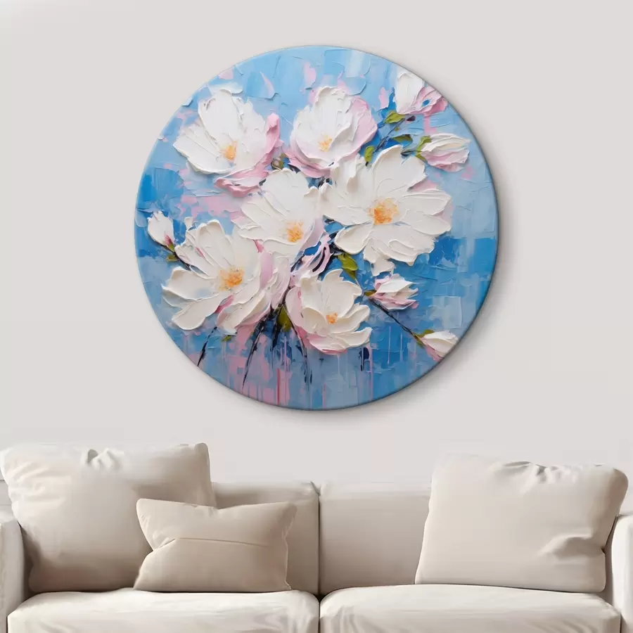 Wandbilder Voluminöse Blumen: Komposition im Stil der Ölmalerei r45537