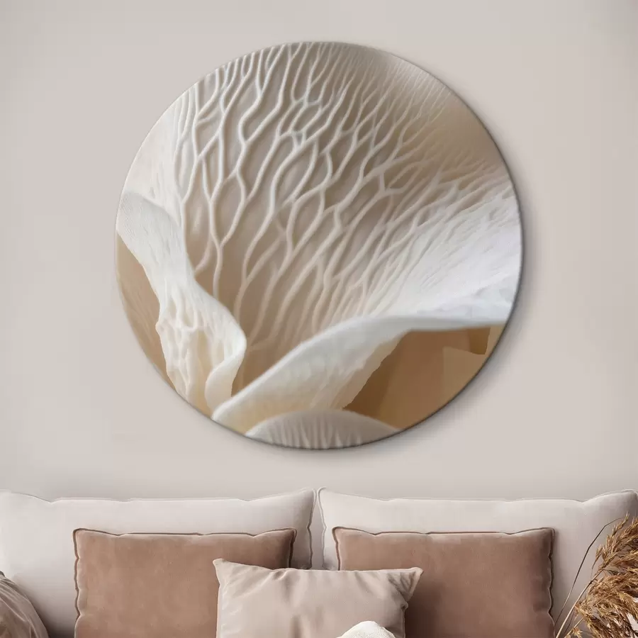 Wandbilder blütenblätter mit Adern in Beigetönen r45704