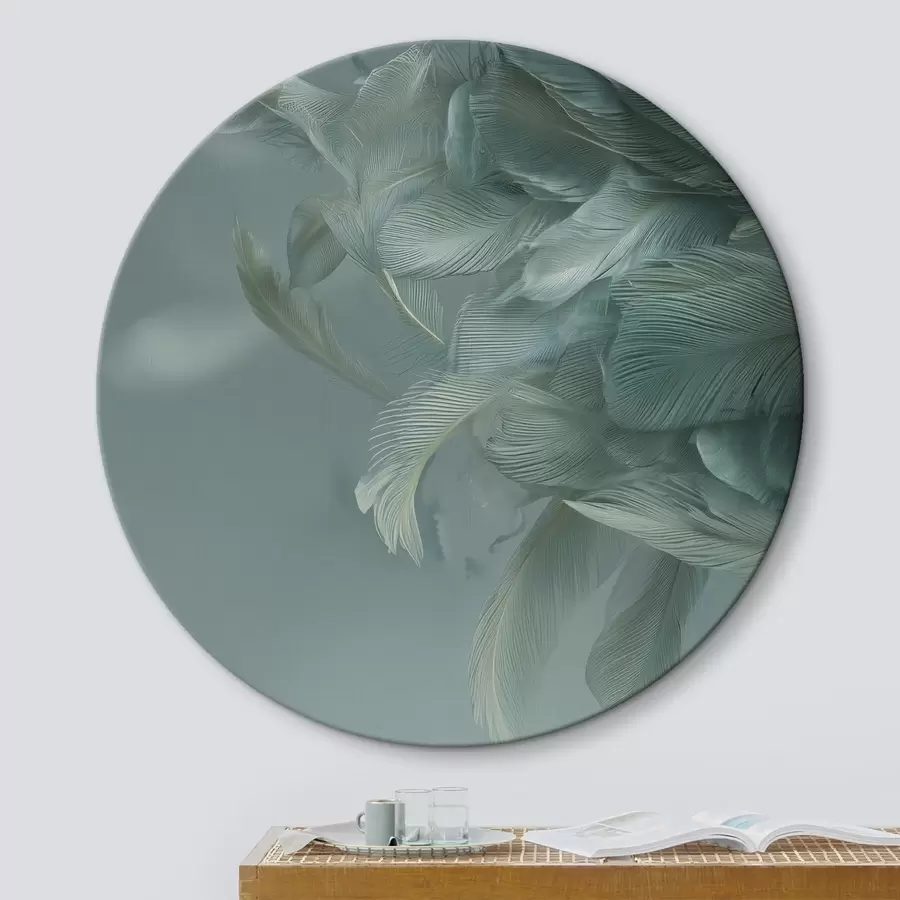 Wandbilder federn in Meeresfarben r45708