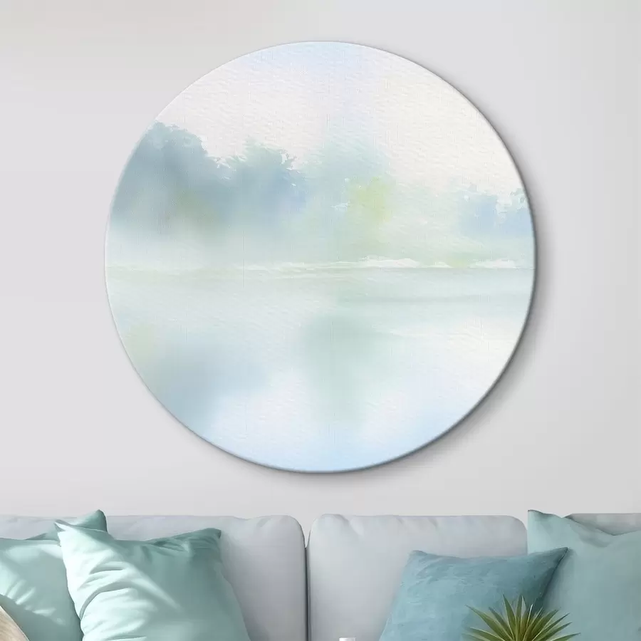 Wandbilder aquarellsee in Blautönen r45714