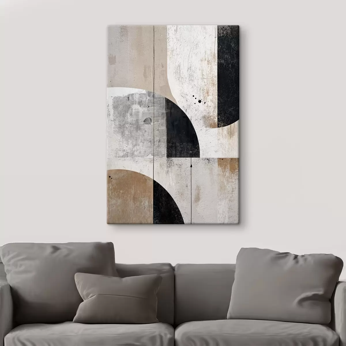 Wandbilder Geometrische Formen in Grau- und Beigetönen s45812