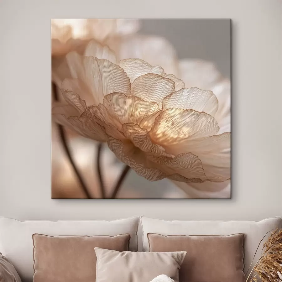 Wandbilder Zarte Blume in hellem Glanz s45822