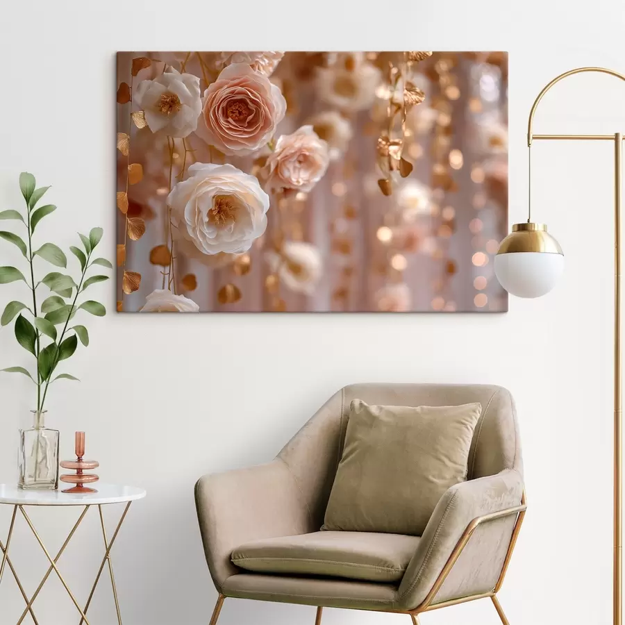 Wandbilder Cremige Rosen mit Akzenten s45824