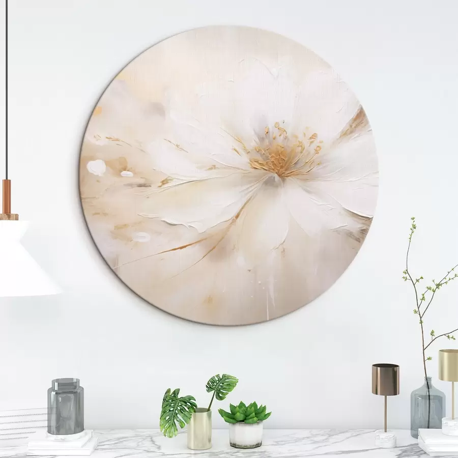 Wandbilder Eine helle Blume mit einem gelb-orangefarbenen Zentrum r45802