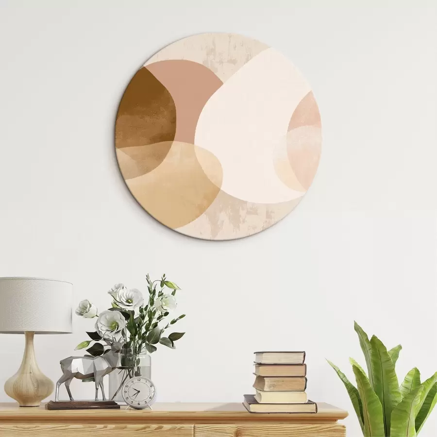 Wandbilder Abstrakte durchscheinende Kreise in einer warmen Farbpalette r45803