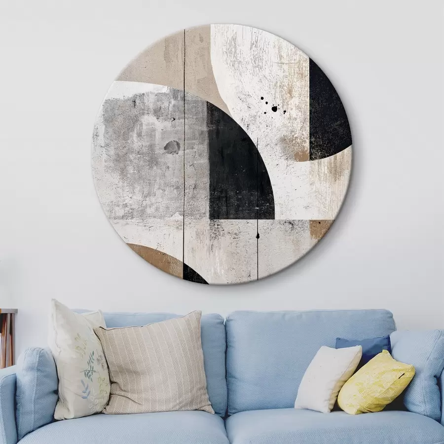 Wandbilder Geometrische Formen in Grau- und Beigetönen r45812