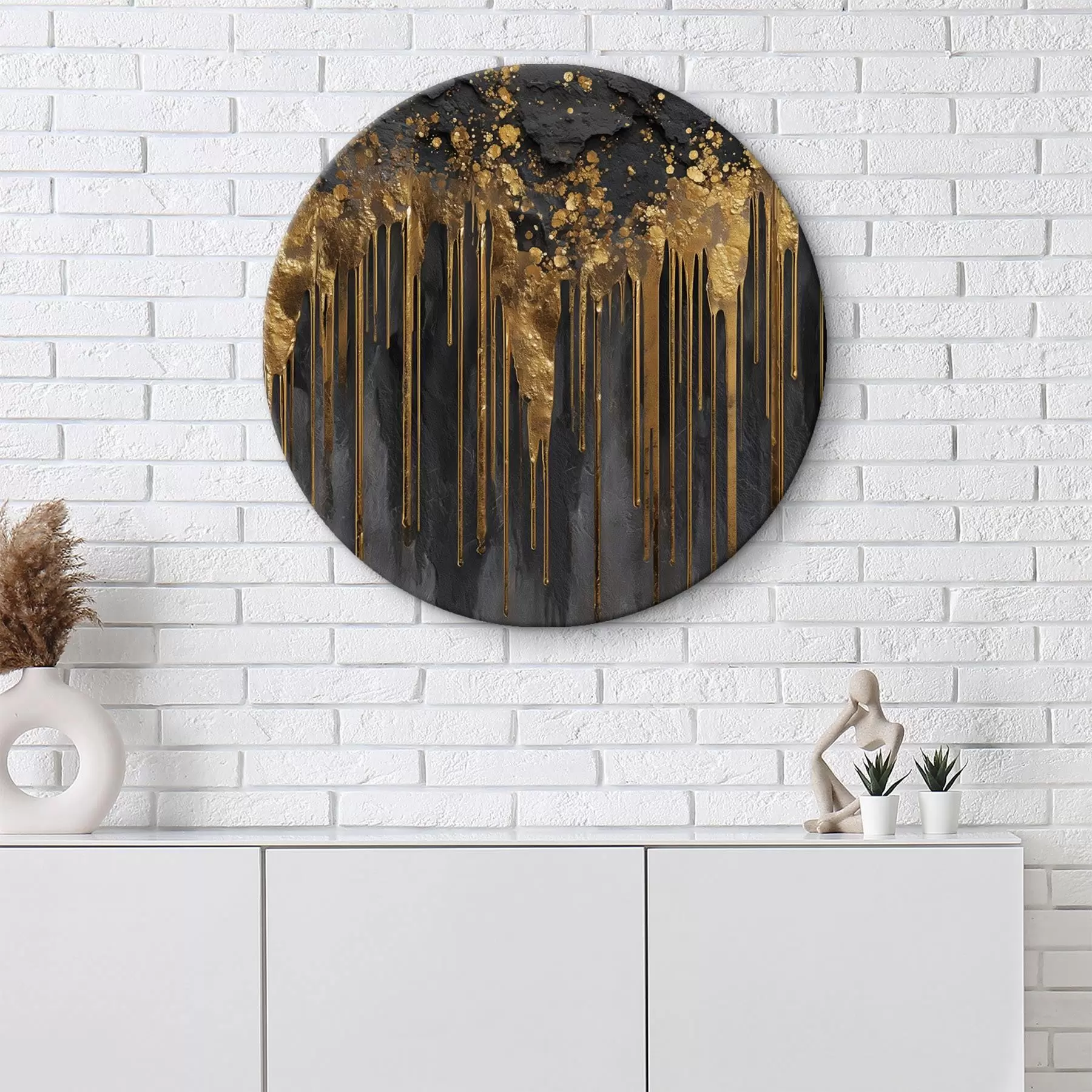 Wandbilder Abstrakte Ströme auf dunklem Hintergrund r45823