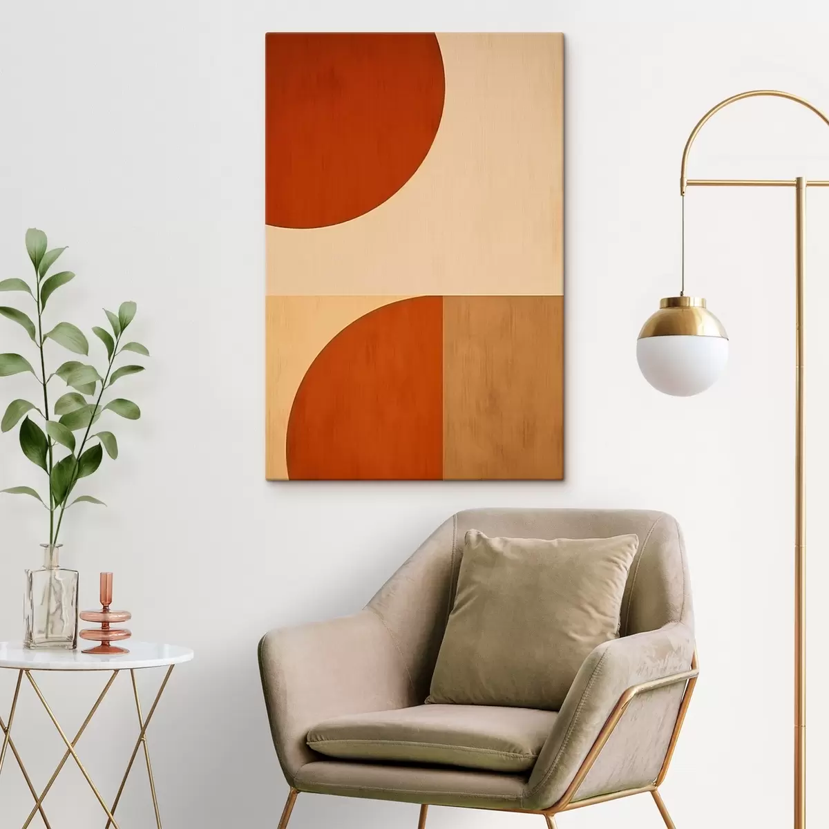 Wandbilder Abstrakte Halbkreise s45844