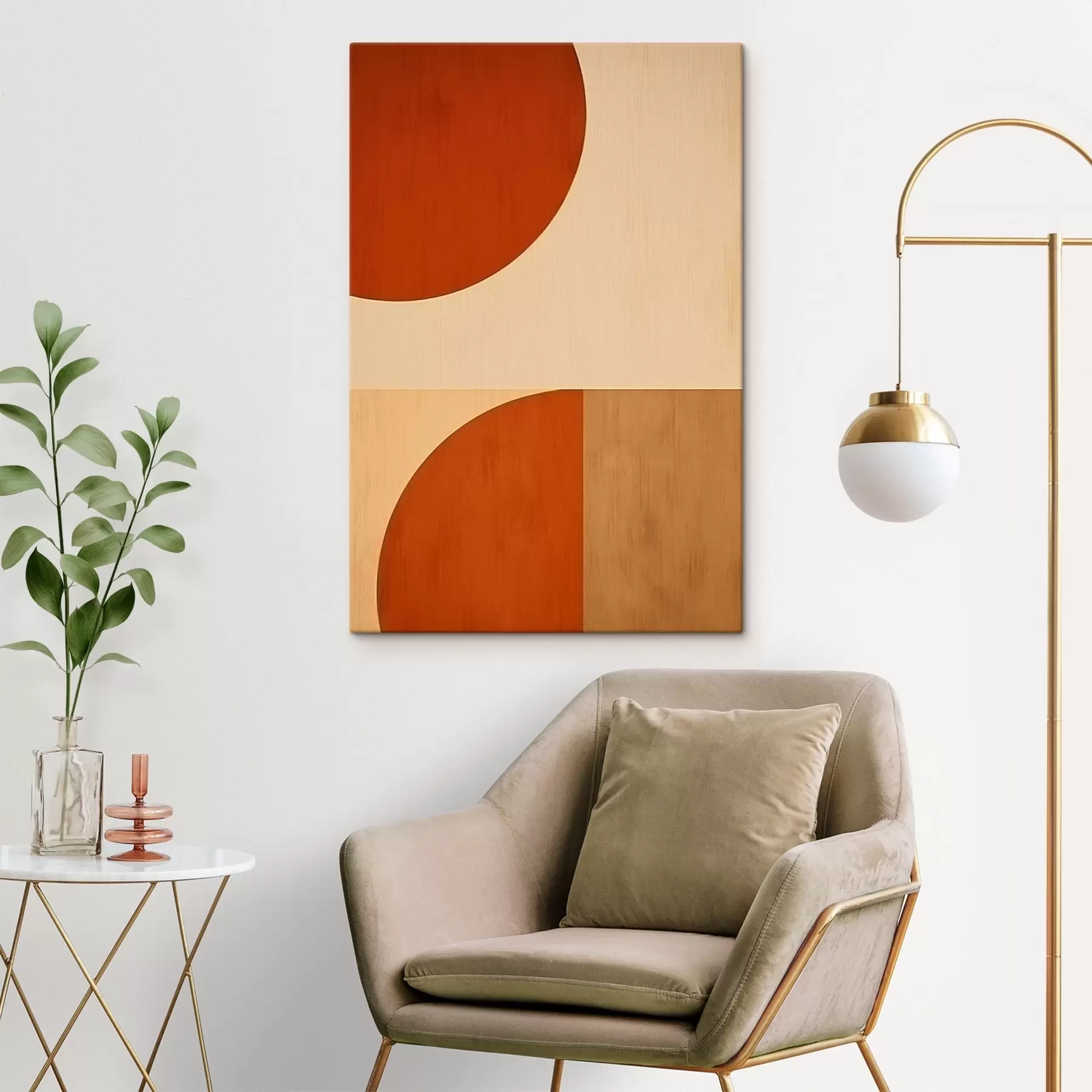 Wandbilder Abstrakte Halbkreise s45844