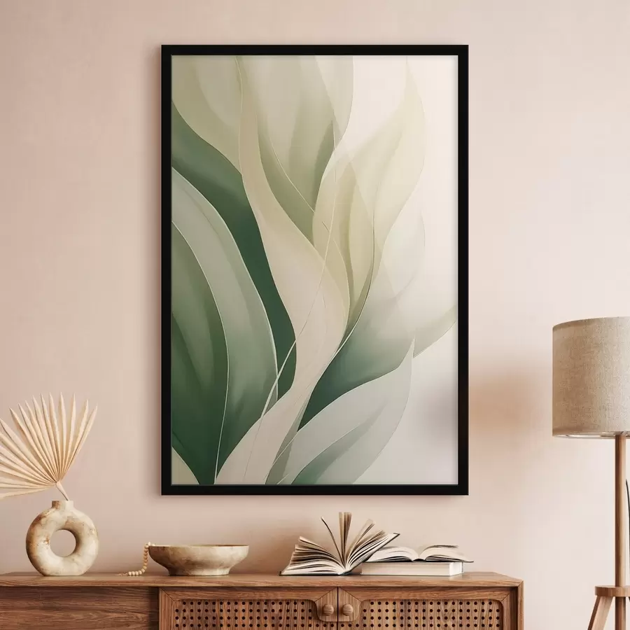 Fototapete Abstrakte grüne Blätter f45832