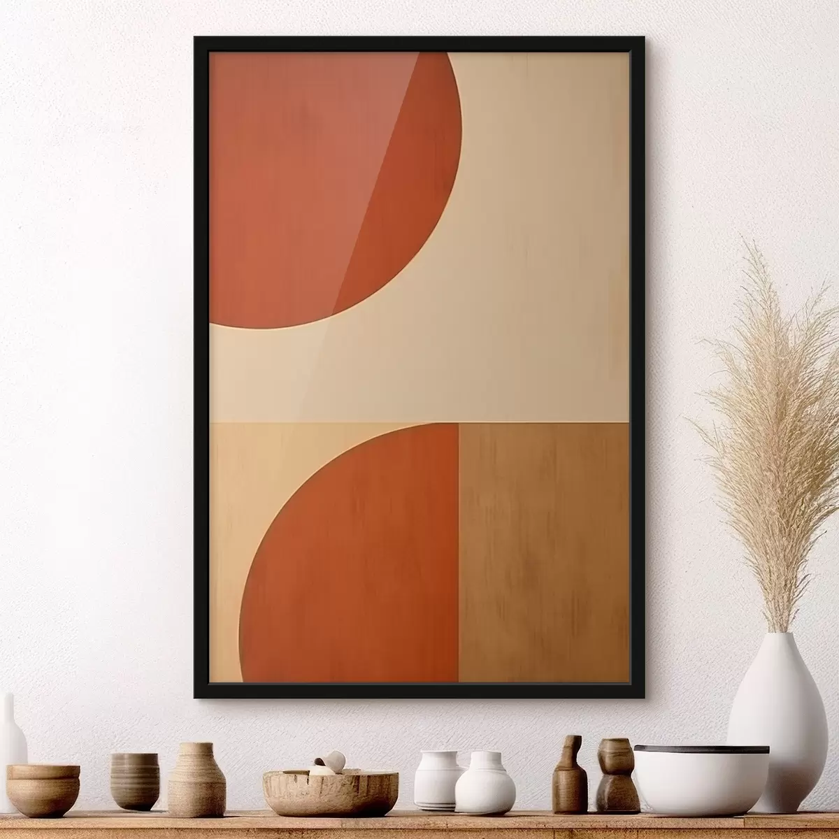 Poster Abstrakte Halbkreise f45844