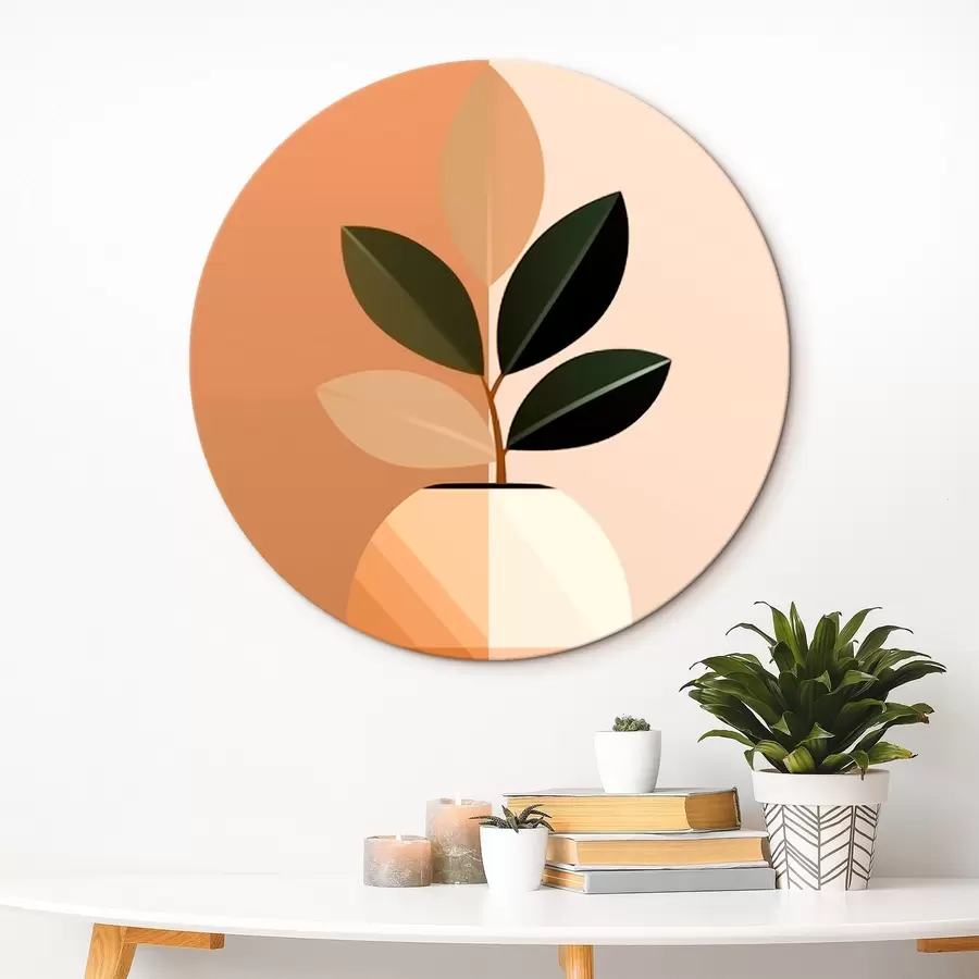 Wandbilder Geometrische Vase mit Blättern r45833