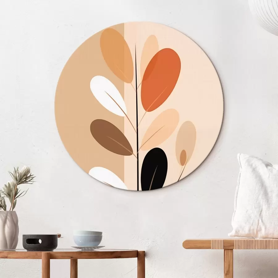 Wandbilder Minimalistischer Ast mit Blättern r45834