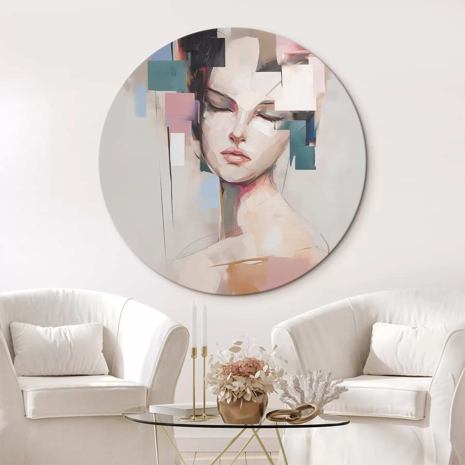 Wandbilder Abstraktes Porträt Nachahmung der Malerei r45921