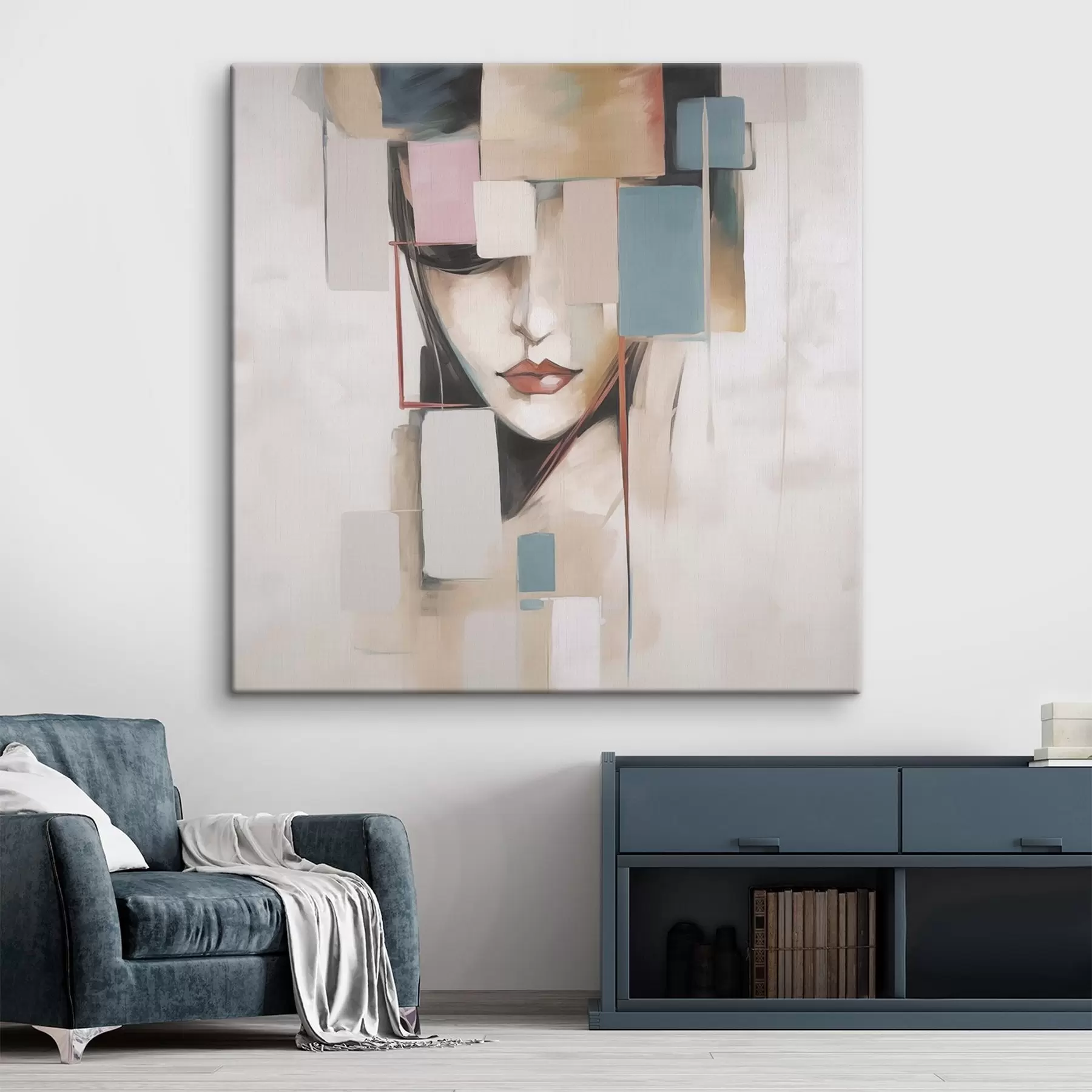 Wandbilder Abstraktes Porträt Nachahmung der Malerei s45920
