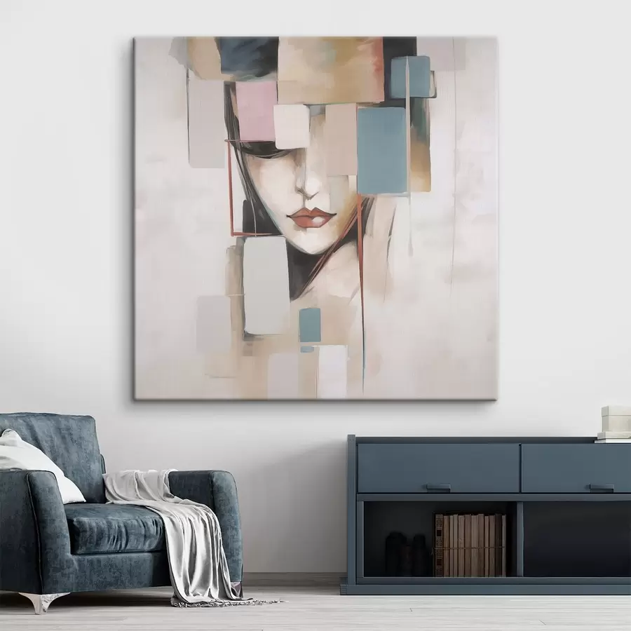 Wandbilder Abstraktes Porträt Nachahmung der Malerei s45920