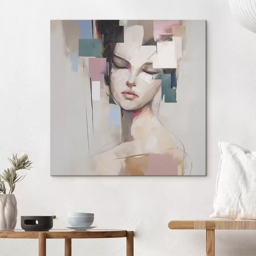 Wandbilder Abstraktes Porträt Nachahmung der Malerei s45921
