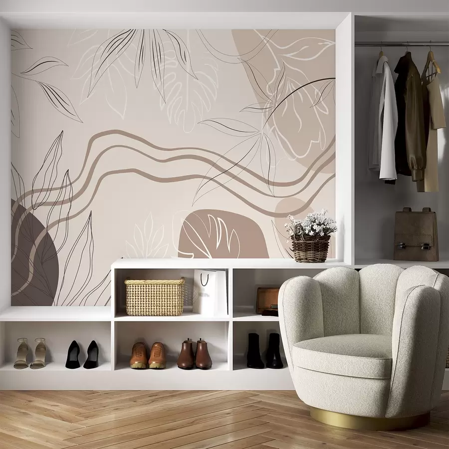 Fototapete Abstrakt mit Blättern w04604