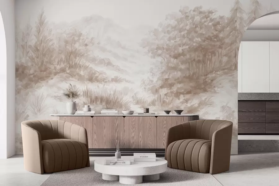 Fototapete Farbenfrohe Konturen w04572v1