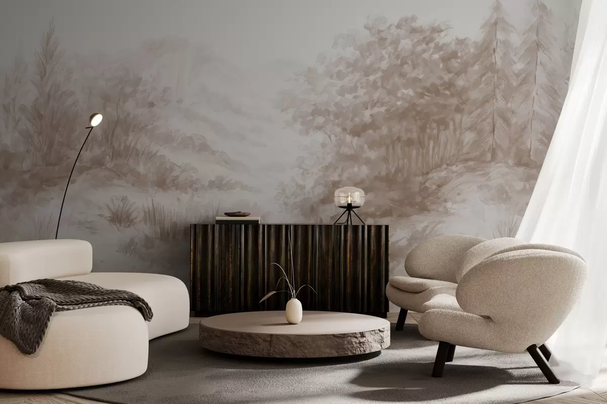 Fototapete Farbenfrohe Konturen w04572v1