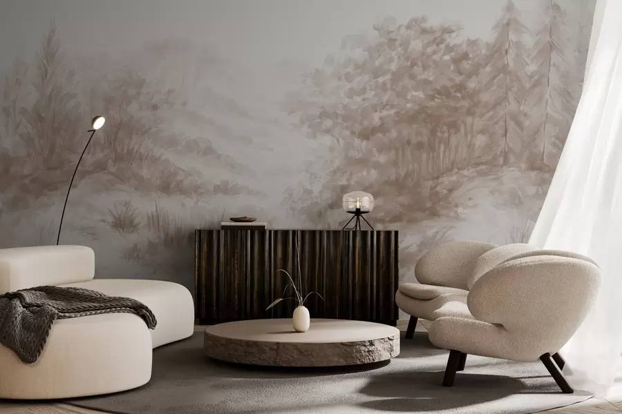 Fototapete Farbenfrohe Konturen w04572v1