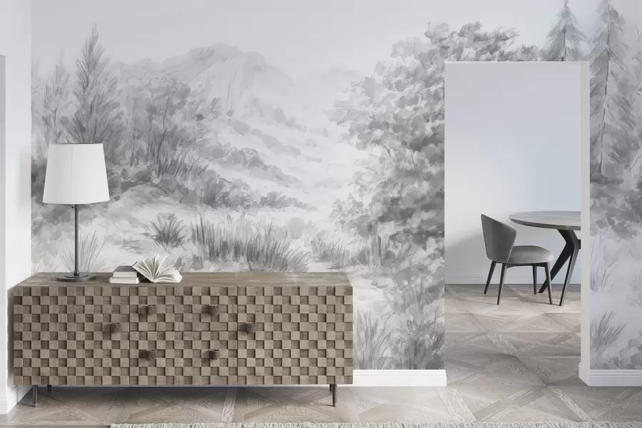 Fototapete Farbenfrohe Konturen w04572v2