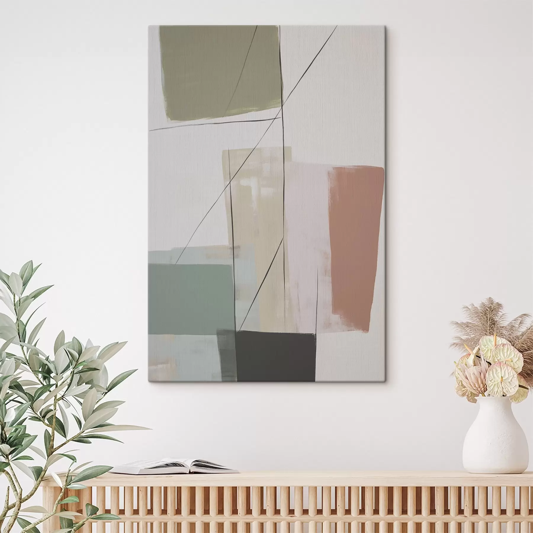 Wandbilder Abstraktion mit Imitation von Abriebspuren s45974