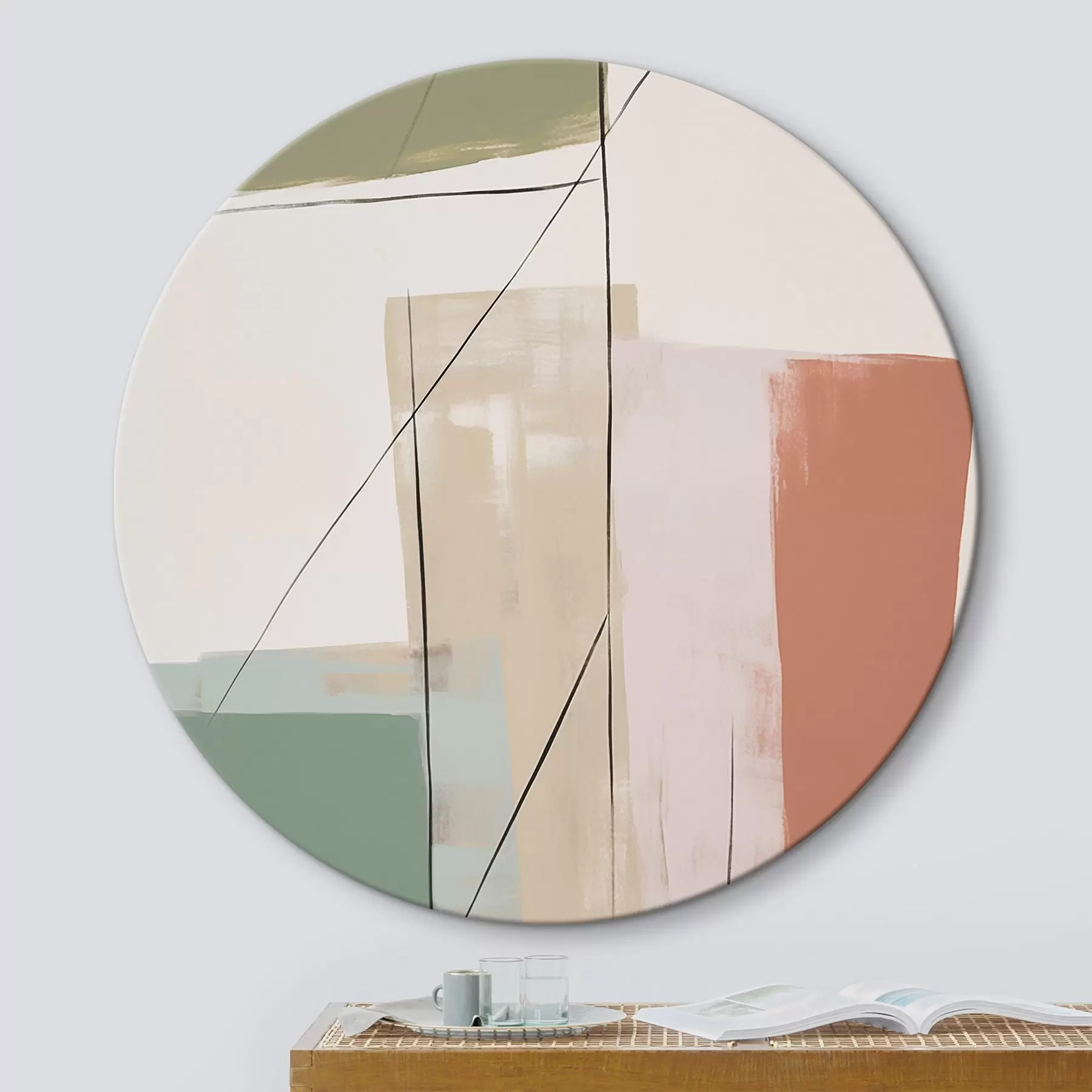 Wandbilder Abstraktion mit Imitation von Abriebspuren r45974