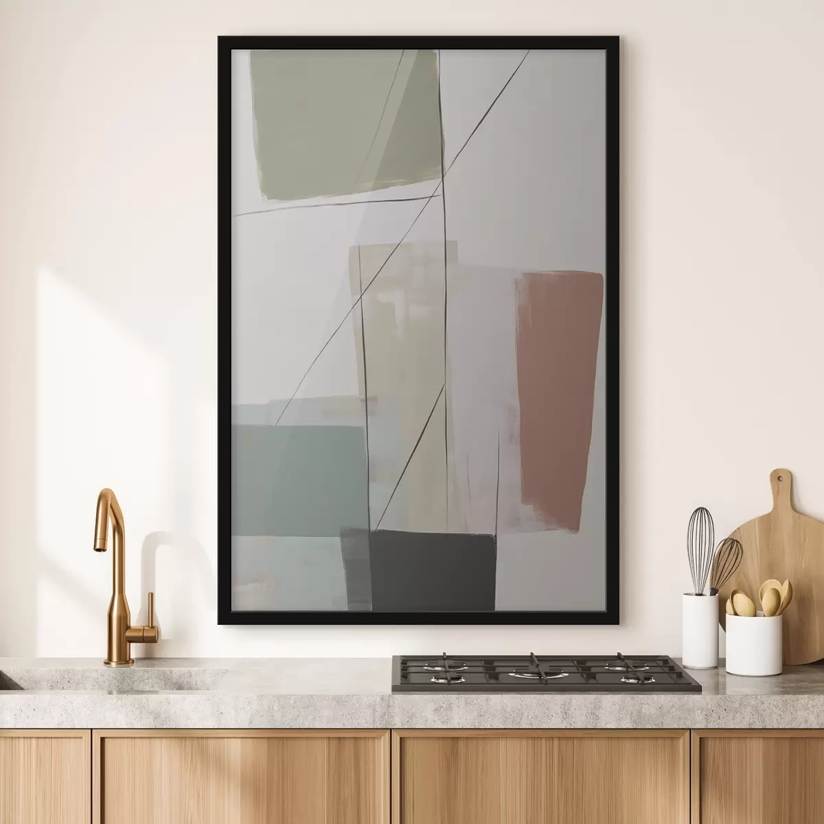 Poster Abstraktion mit Imitation von Abriebspuren f45974