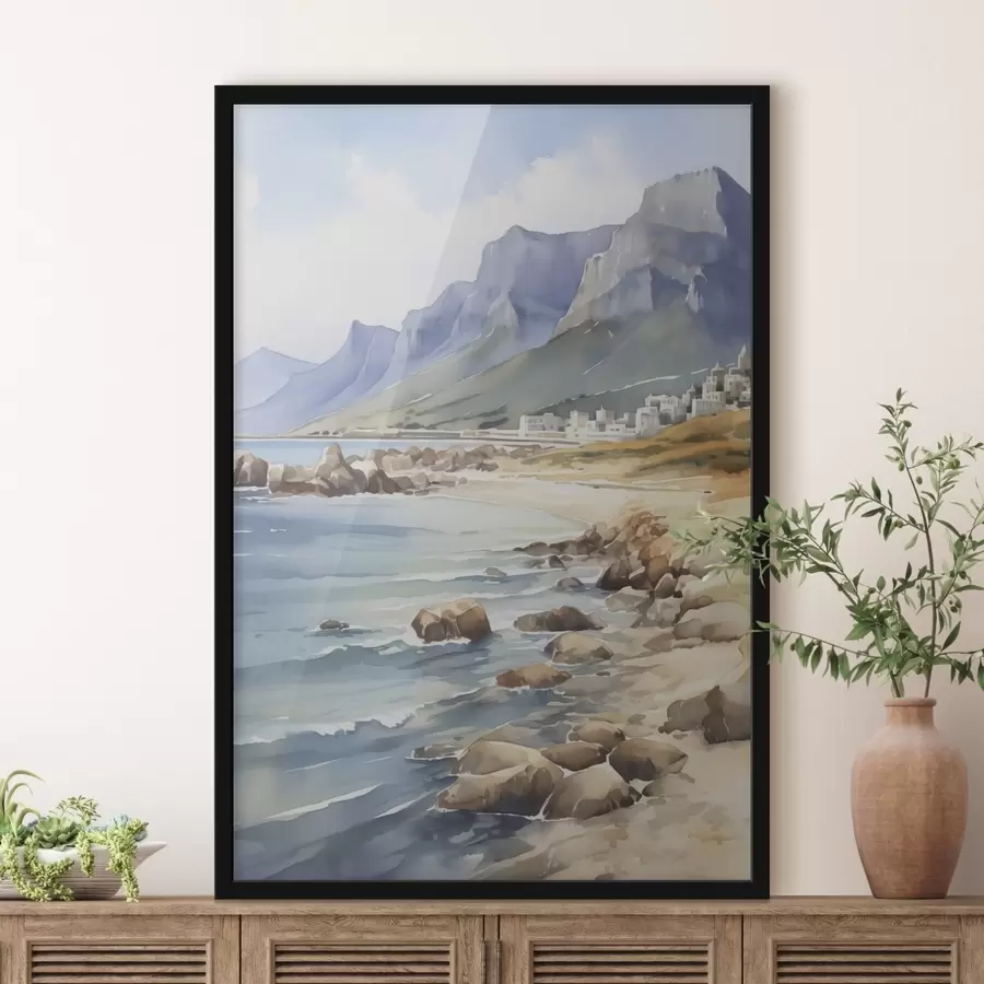 Fototapete Seashore-Imitation von Aquarell f45978