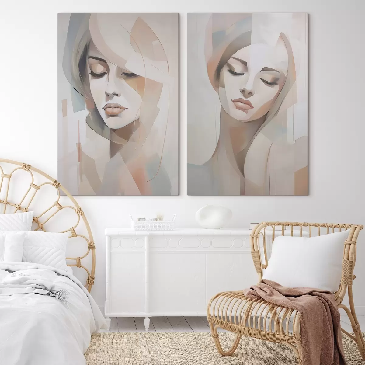 Wandbilder Abstraktes Porträt eines Mädchens m00768