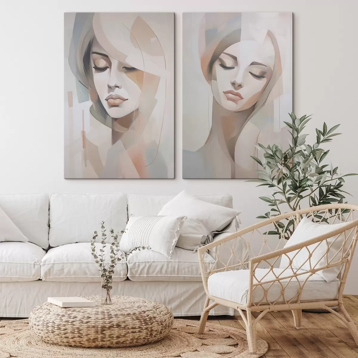 Wandbilder Abstraktes Porträt eines Mädchens m00768