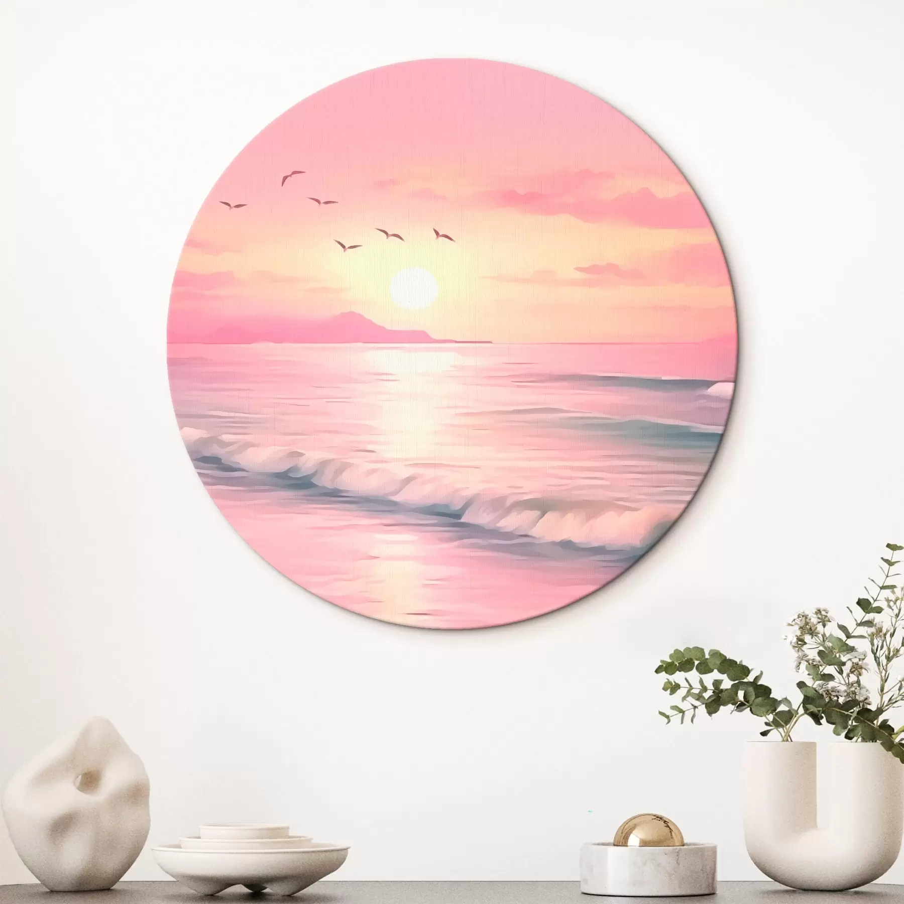 Wandbilder Rosa Sonnenuntergang über dem Meer r45955