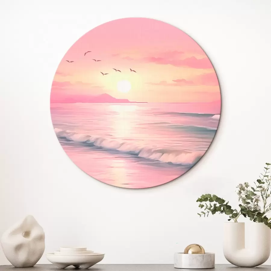 Wandbilder Rosa Sonnenuntergang über dem Meer r45955