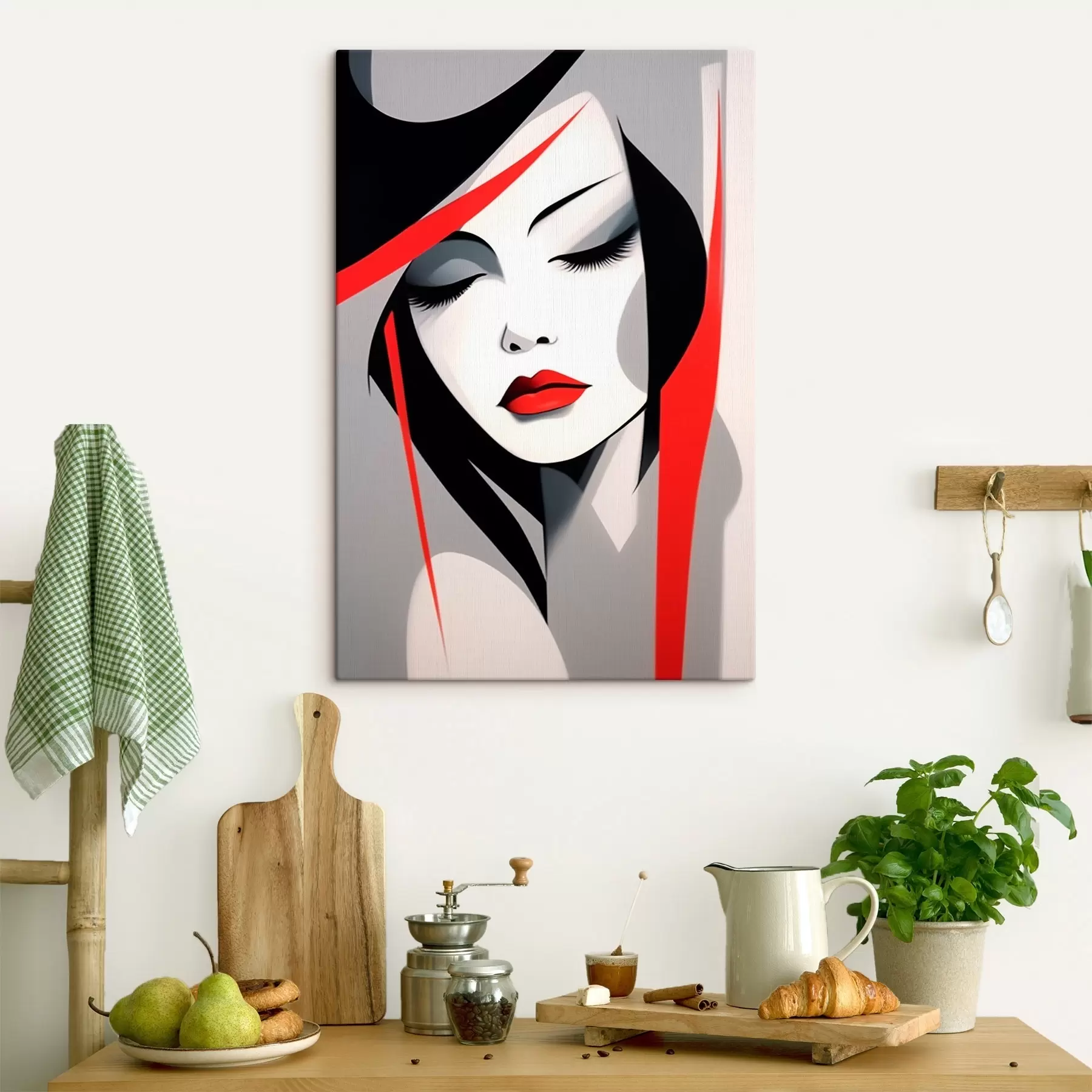 Wandbilder Abstraktes Frauenporträt s45964