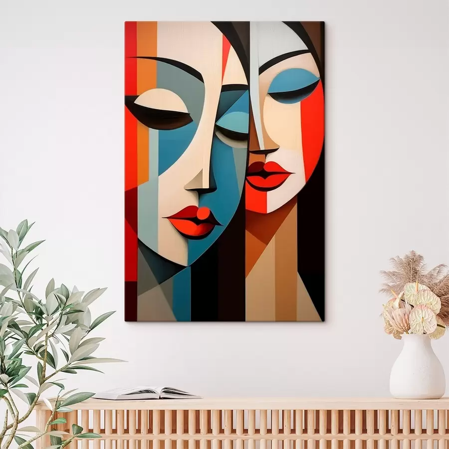 Wandbilder Geometrisches Frauenporträt s45966