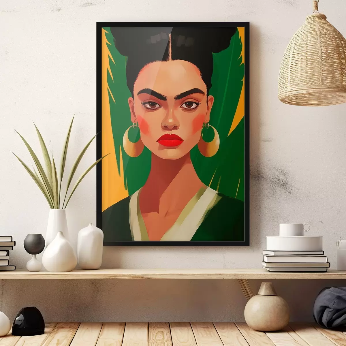 Poster Frau mit Ohrringen f45953